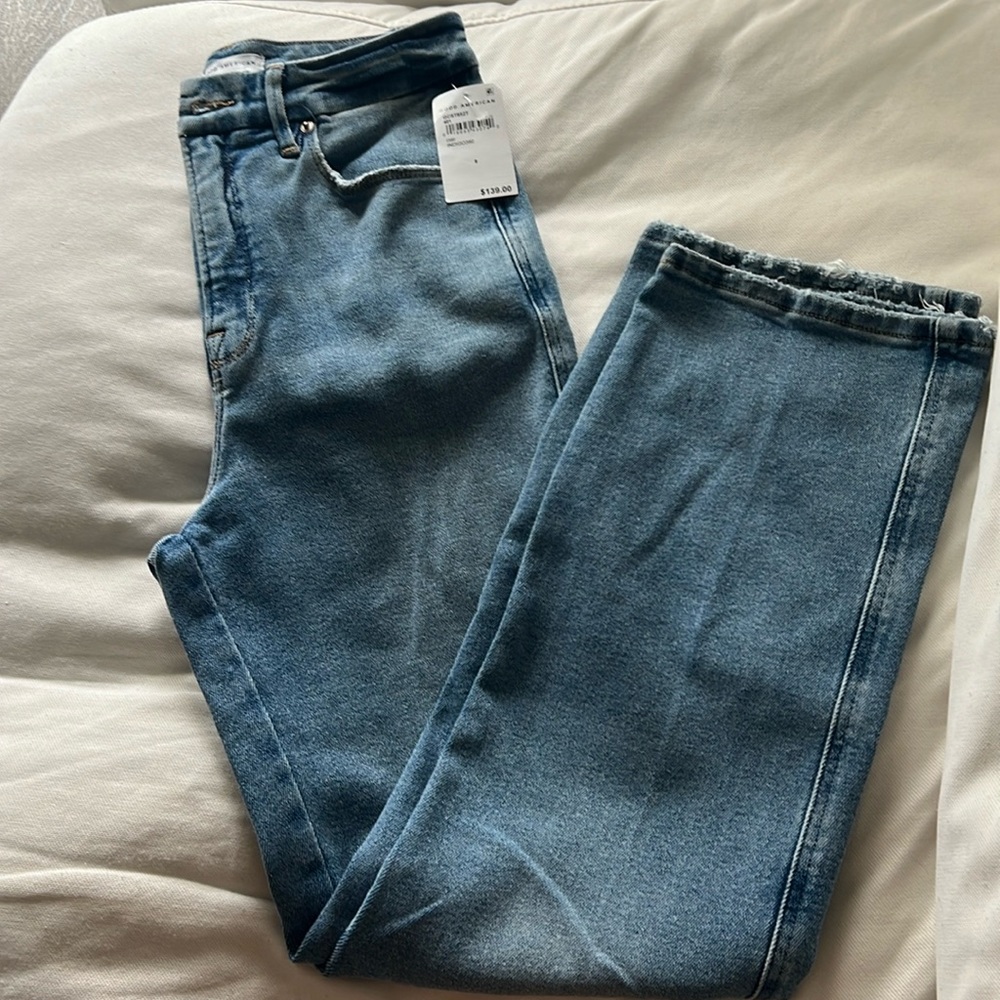Brand New Good American Good Curve Straight Jeans Size 8/29
